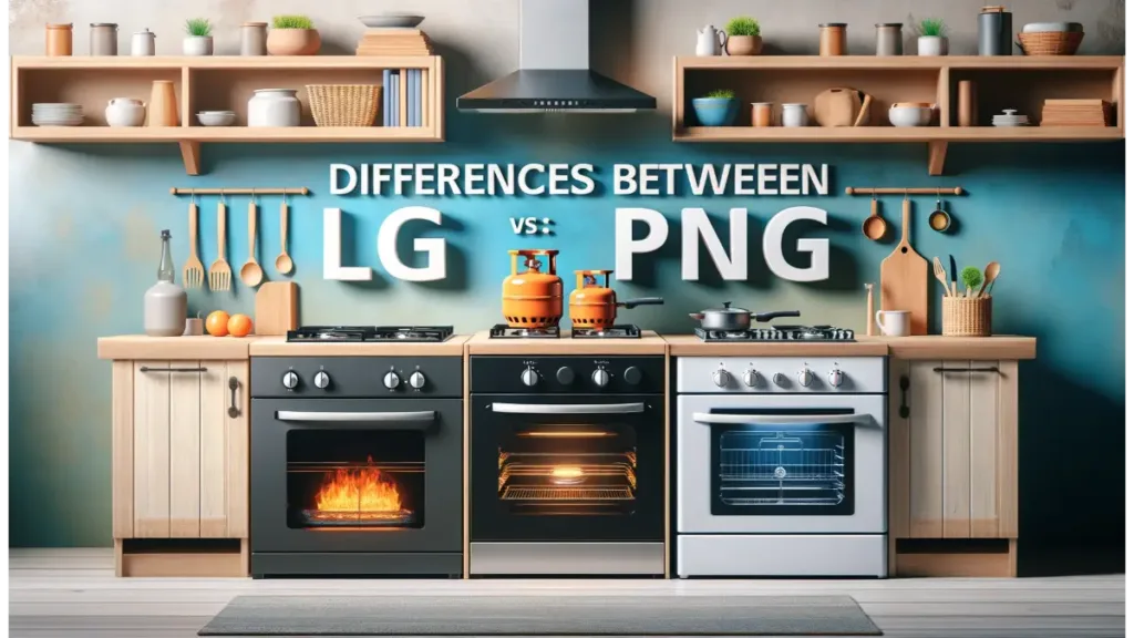 Feature Image-A kitchen scene featuring both an LPG stove and a PNG stove side by side, highlighting their design and functional differences