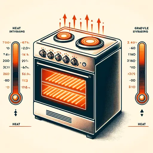 gradual increase of heat with visible heat indicators