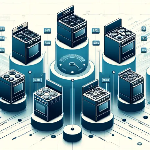 A graphic showing a comparison of different gas stove models