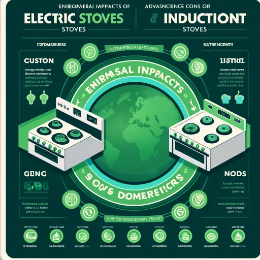 An infographic highlighting the environmental impacts of gas stoves compared to electric and induction stoves