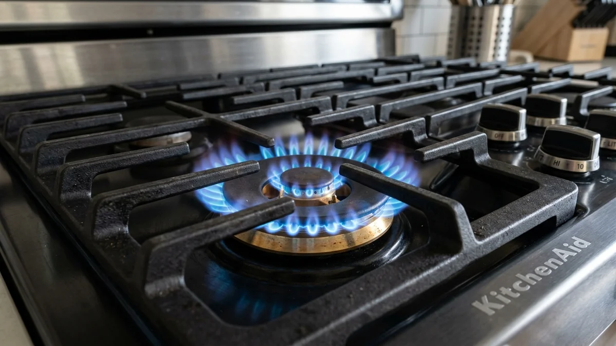 KitchenAid Gas Range Review: Commercial-Style Performance for Home Chefs 2 KitchenAid 20,000 BTU Dual Flame Ultra Power Gas Range Burner