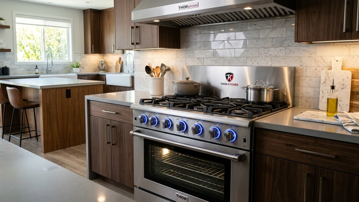 Thor Kitchen Gas Range Review: Pro-Style Power at an Unbeatable Value 1 Thor Kitchen 36 Inch Professional Stainless Steel Gas Range Review